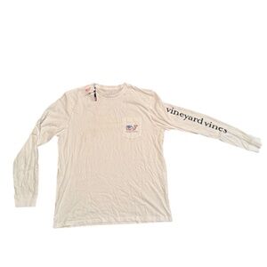 Vineyard Vines Americana Whale Long-Sleeve Pocket Tee – Size L (New With Tags)